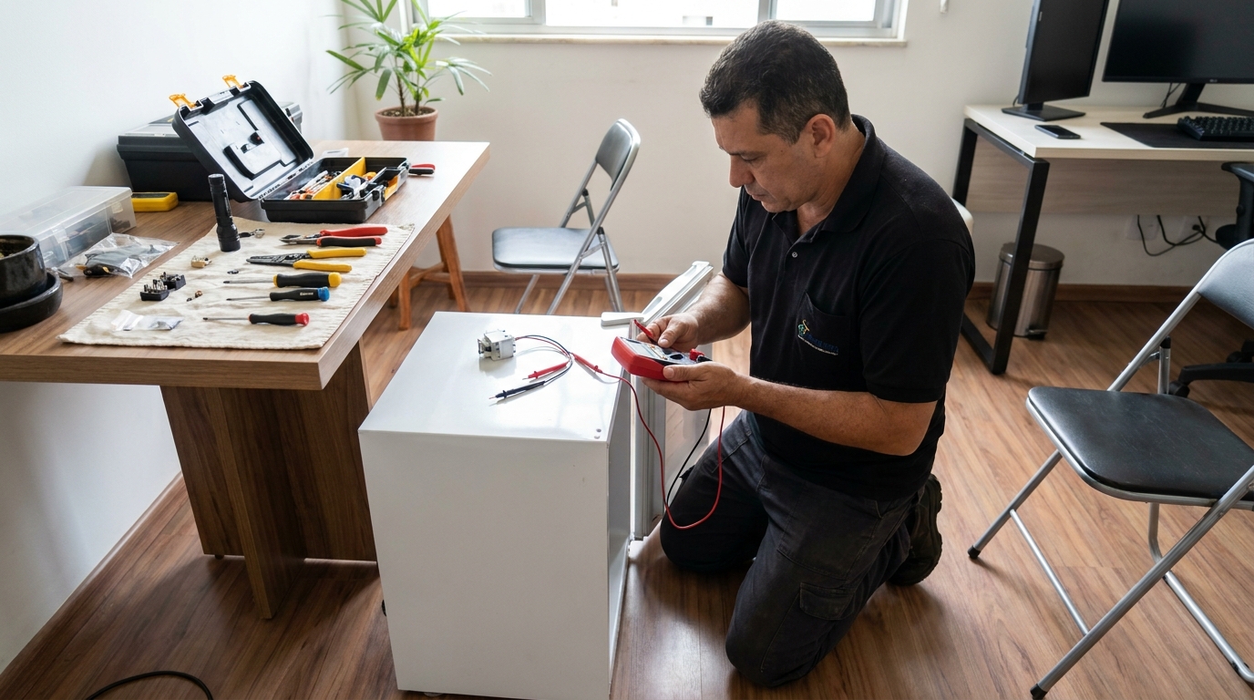 Reparo da placa eletrônica de frigobar em Maceió‑AL